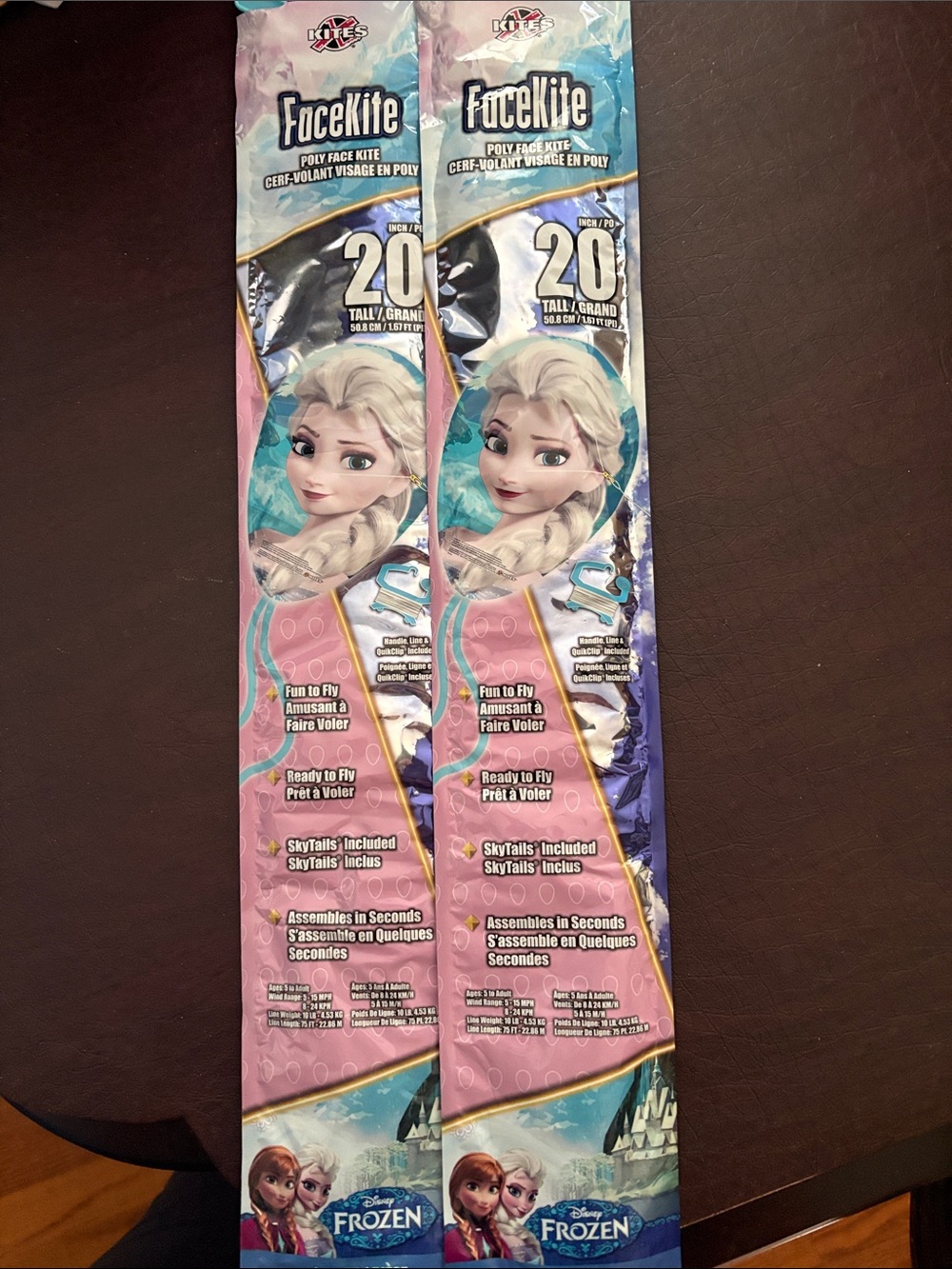 2 Disney Frozen Face Kites